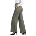 thumbnail image 4 of Women's Yoga Pants Wide Leg Dress Work Pants Stretch Casual Pants Slacks with Pockets High Waist, 4 of 6