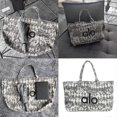 thumbnail image 2 of Large Capacity Gym Workout Sports Bag Reusable Shopping Bag Gym Workout Sports Handbag Sports Fitness Canvas Storage Bag, 2 of 5