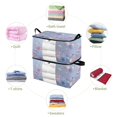 thumbnail image 4 of Foldable Clothes Storage Bags Clothes Organizer Bin with Clear Windows for Clothes Bedding Dreamy Pastel Blue Scene, 4 of 6