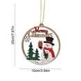 thumbnail image 3 of Mini 3.94" Round Wooden Hollow Christmas Ornaments Tree Decoration, Rustic Merry Christmas Hanging Ornament Wooden Hollow Blessed Words Winter Tree Wreath Decor for Farmhouse, Xmas Gift, 3 of 6