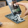 thumbnail image 7 of Folding Aluminum Phone Stand for Iphone for Samsung Solid Support Holder for Huawei for Xiaomi Metal Table Holder Universal Phone Holder (Dark Gray), 7 of 7
