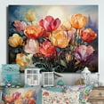 thumbnail image 2 of Designart "Denmark Multicolor Tulip landscapes V" Floral Metal Wall Art, 2 of 5
