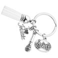 thumbnail image 2 of SHISUYAN Microphone Keychain Music Keychain Singer Keychain Musical Note Keychain Key Ring Pendant, 2 of 8