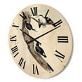 thumbnail image 3 of Designart 'Ancient Australian Bird Illustrations I' Traditional Wood Wall Clock, 3 of 5