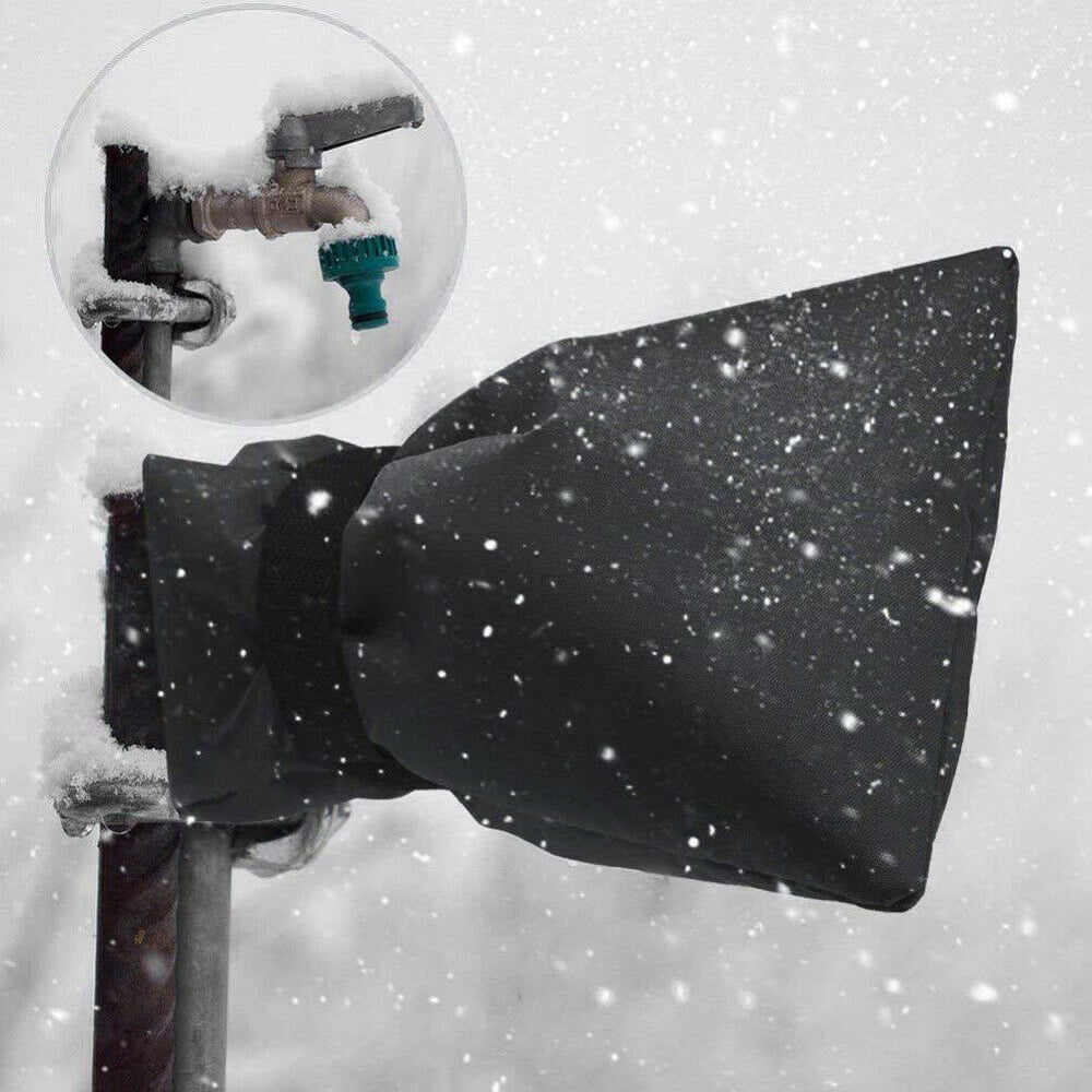 Black Kybers/_Supplies of Home Outdoor Faucet Cover Socks Reusable Anti-Freeze Hose Bib for Winter Freeze Protection