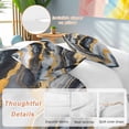 thumbnail image 3 of Marble Black Golden Bedding 3 Piece Duvet Cover Set California King, Modern Aesthetics Abstract Ink Painted Soft Microfiber Comforter Cover with Zipper Closure & Pillowcases, Quilt Cover, 3 of 9
