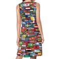 thumbnail image 2 of Flags of all countries of the world Spring Summer Dresses for Women Fashion T-shirt Dress Casual Sleeveless Loose Sundress with Pockets, 2 of 5