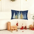 thumbnail image 4 of Cinvoph 20"x12" Christmas Plush Pillow Cover Decorative Tree Throw Pillow Cases for Winter Xmas New Year, Soft Cushion Covers for Couch Sofa Bed Living Room Party Home Decoration Blue, 4 of 6