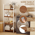 thumbnail image 4 of 6-Pack 33x16" Wire Rack Covers – Imitation Wood, Easy Install for Pantry, Kitchen & Closet(Brown), 4 of 7