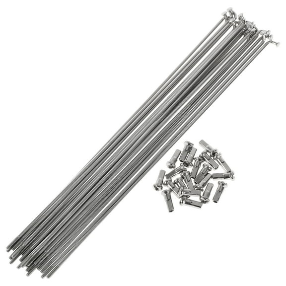 20 Set 13G Bicycle Spokes 216mm Bike Wheel Spokes 304 Stainless Steel Silver Tone