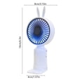 thumbnail image 2 of Mini USB Rechargeable Handheld Fan with Desktop Base, Small Electric Fan for and Outdoor Use, Cooling Fan with Adjustable Speed, Perfect for Personal Cooling On-the-Go, Easter Decor, 6*2in, White, 2 of 6