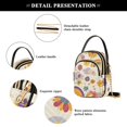 thumbnail image 4 of FORMRS Crossbody Bag for Women Quilted Travel Shoulder Cell Phone Purse with Chain Strap Handbag, Beige Retro Rainbow, 4 of 7