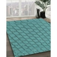 thumbnail image 2 of Ahgly Company Indoor Square Patterned Turquoise Green Area Rugs, 7' Square, 2 of 6