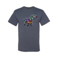 thumbnail image 2 of Wild Bobby, Colorful Dachshund Is My Spirit Animal Lover Men's Graphic T-Shirt, Vintage Heather Blue, X-Large, 2 of 3