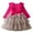 Hot Pink, variant on Odeerbi Toddler Girls Spring Fall Princess Dresses New Lace Long Sleeve Ruffled Formal Dresses Round Neck Embroidery Mesh Bow Skirt Hot Pink