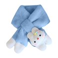 thumbnail image 2 of BXJX Girls Plush Scarf, Casual Thermal Thick Lightweight Neck Warmer for Winter Blue Size Free Size, 2 of 6