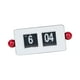 thumbnail image 5 of Reloj de mesa con tapa automática, adorno de escritorio, artesanía moderna, regalo de cumpleaños, número grande Rojo blanco, 5 of 9