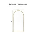 thumbnail image 3 of Huloretions 7.2x4 FT Wedding Backdrop Stand Metal Gold Wedding Arch Backdrop Stand Balloon Arched Frame for Ceremony Birthday Party Graduation Bridal Baby Shower Anniversary Background Decoration, 3 of 8