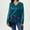Mint Green, variant on FamilyThread Women's Satin Silk Blouse V Neck Long Sleeve Casual Work Solid Color Blouse Shirts Pullover Tops