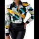 thumbnail image 1 of Blusas para Mujer, con Botones, Estilo Informal, de Negocios, de Larga, Elegantes y Sexys. Impresión Verde XL, 1 of 6