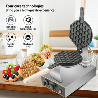 Electric Egg Waffle Maker Non stick Bubble Puffle Maker Baker Cake Machine  1400W