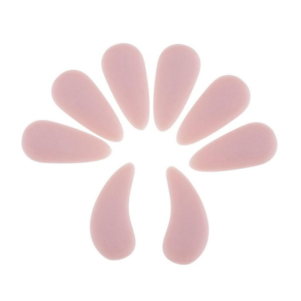 Paquete de 8 púas de dedo Guzheng con ranura y clavos de cítara. Rosa l