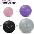 thumbnail image 6 of 4 Sizes Yoga Pilates Ball with Quick Pump Gym Ball for Fitness Workout Pregnancy Therapy Office Home Chair, 6 of 6