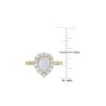 thumbnail image 4 of 1.17 Carat (Ctw) Opal and Lab-Created White Sapphire Halo Ring in 10K Yellow Gold for Women, 4 of 6