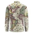 thumbnail image 4 of Earth Map Street Style Casual Shirt Men Vintage 1652 World Map Shirt Autumn Vintage Blouses Long Sleeve Graphic Oversize Clothes, 4 of 6
