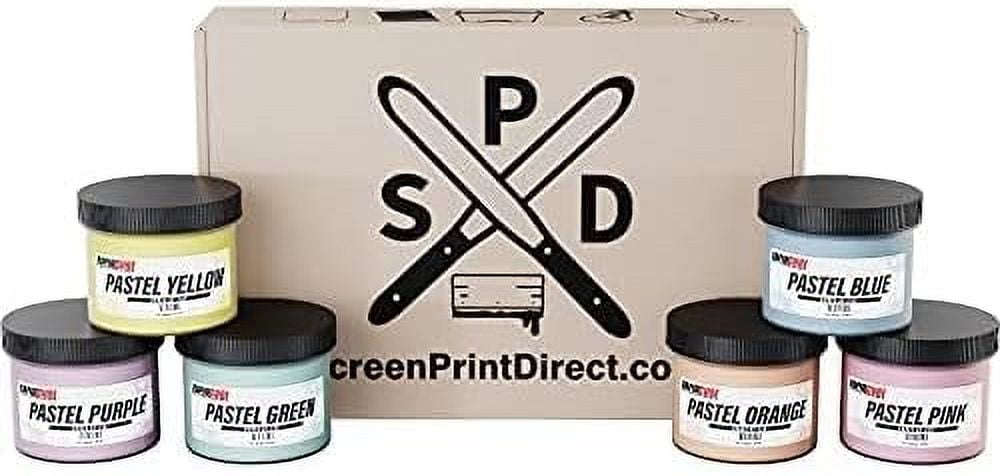 Rapid Cure Ink Kits Pastel for Screen Printing Low Temp Cure 6 – 8oz from Commercial Screen Printing to Kids Screen Printing This is The Perfect Screen Print kit.