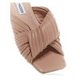thumbnail image 4 of STEVE MADDEN Womens Brown Ruched Padded Mentor Square Toe Slip On Slide Sandals 9 M, 4 of 4
