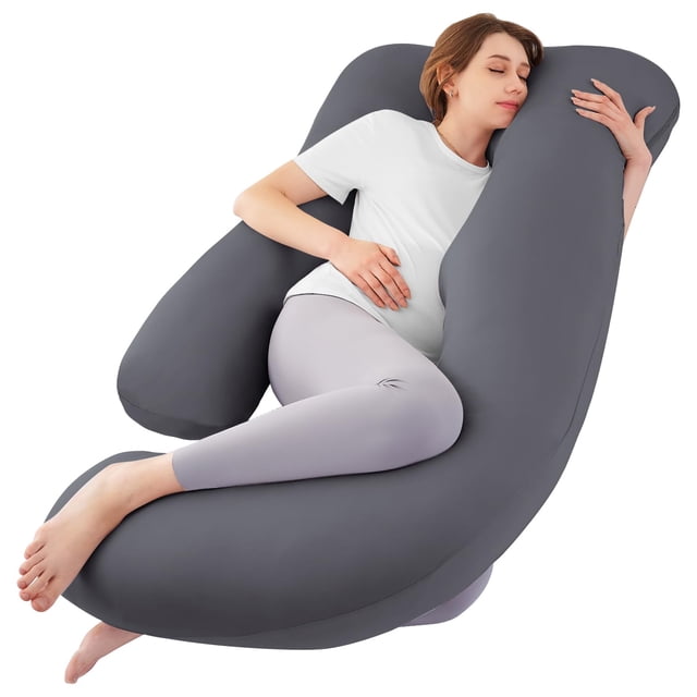 Almohada Maternal Enfriadora en U Sasttie de 57" para Posicionamiento Corporal