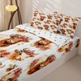 thumbnail image 3 of Homewish Kawaii Highland Cattle Zipper Full Size Comforter Sets with Fitted Sheet and 2 Pillowcases,Brown Farm Animals Zipper Bedding Set For Adult,Reversible,4 Pieces, 3 of 7