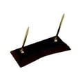 thumbnail image 1 of Porte-Stylo Double en Cuir Bourgogne - Bordure Dorée, 1 of 1