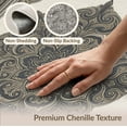 thumbnail image 6 of ODIKA 3'x5' Washable Throw Rug Faded Distressed Transitional Border Interlocking Abstract Vintage Refined for Entryway, Kitchen, Mudroom, Stain Resistant, Low Profile, Non-Slip, 6 of 7