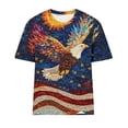thumbnail image 6 of NSLGXD Women's Crew Neck American Flag Graphic Tees Casual 4th of July Patriotic T-Shirt America 250 Shirt S-2XL, 6 of 6