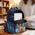 thumbnail image 5 of DISNIMO Galaxy Cat Print Large Capacity School Backpack, Multi-Pocket Lightweight Bookbag with Side Mesh Pockets for Elementary & Middle School Students Daily Use, 5 of 7