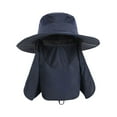 thumbnail image 4 of Sombrero para el portátil para exteriores con protección facial para deportes al libre, jardinería y acampada. Azul marino, 4 of 8