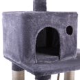 thumbnail image 5 of Vivifying 57 inch Cat Tree, Cat Condo Tower with Scratching Posts, Play House, Pet Hammock(Gray), 5 of 9