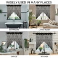 thumbnail image 3 of Ombre Gray Geometric Swag Valances for Windows, Kitchen Window Curtains Over Sink, Modern Abstract Art Window Treatment Curtains for Living Room/Bedroom Curtains 2 Panel Sets 36"x45", 3 of 8