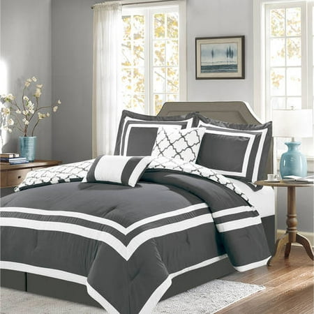Linden 12 Piece - Shelton 7-Piece Reversible Solid Comforter Set