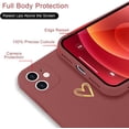thumbnail image 4 of for iPhone 12 Case Cute Slim Shockproof Phone Case with Wireless Charging Support and Protection, Red, 4 of 14