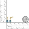 thumbnail image 6 of Gem Stone King 14K Yellow Gold Persian Blue Moissanite and Lab Grown Diamond Earrings for Women | 4.05 Cttw | Gemstone Birthstone | Octagon 9X7MM, 6 of 6