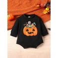 thumbnail image 2 of Wassery Infant Baby Halloween Costume 6M 12M 18M 24M Newborn Boys Girls Sweatshirt Romper Long Sleeve Pumpkin Lollipop Print Jumpsuits Toddler Fall Clothes, 2 of 7