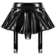 thumbnail image 3 of Minifalda Sexy para mujer, pantalones cortos con aspecto húmedo, ropa para discoteca, minifalda con volantes de charol brillante, tangas integradas, ligueros, Clips de Metal, 3 of 5