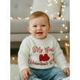 thumbnail image 6 of Rdhnmea My First Valentines Day Baby Boy Girl Outfit Knit Sweater Letters Heart Embroidery Newborn Toddler Infant Sweaters Fall Spring Clothes, 6 of 9