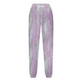 thumbnail image 6 of SERTG Kids Print Jogger Pants Elastic Drawstring Waist Cuff Ankle Home Sweatpants with Pockets Comfortable Casual Long Pants for Boys and Girls 3-14 Years(Purple,9 Years), 6 of 7