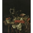 thumbnail image 3 of Abraham van Beijeren 15x17 Black Modern Framed Museum Art Print Titled - Still Life with a Silver Pitcher (circa 1660-1665), 3 of 5