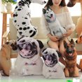 thumbnail image 6 of LIWEN 50cm 3D Simulation Dog Cute Plush Cushion Removable And Washable Sleeping Pillow Sofa Ornament 6 Styles Stuffed Animal Dog Plush Pillow Lying Cushion Home Decoration, 6 of 8