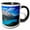 Black/White, variant on 3drose, Canada, Alberta, Banff Np. a Glacier-fed Lake in the Rockies., 11oz Mug